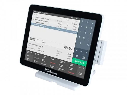 Сенсорный моноблок POSCenter POS90Pro (15", N100, RAM 4Gb, SSD M2 128Gb, БЕЛЫЙ)